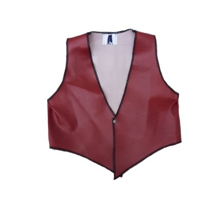 Red leather vest
