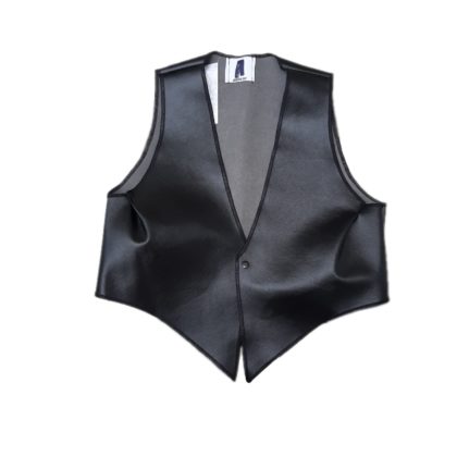 Black leather vest